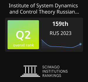 Institute of System Dynamics and Control Theory Russian Academy of Sciences